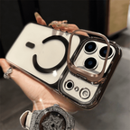 IPhone 17 Magnetic Borderless Case with Built-in Lens Holder
