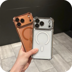 iPhone 17 Corner Airbags Magnetic Shockproof Ice-Clear Case