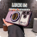 Gradient Diamond Glitter Mirror Stand Case for iPhone Series