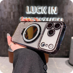 Gradient Diamond Glitter Mirror Stand Case for iPhone Series