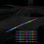 Car logo colorful stickers, car color-changing laser reflective car stickers, personalized A-pillar car door and hood stickers.