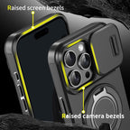 "ChubbyArmor 2.0" Military-Grade Shockproof Magnetic Case with Camera Slide & 360° Kickstand Ring