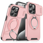 "ChubbyArmor 2.0" Military-Grade Shockproof Magnetic Case with Camera Slide & 360° Kickstand Ring