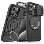 "ChubbyArmor 2.0" Military-Grade Shockproof Magnetic Case with Camera Slide & 360° Kickstand Ring