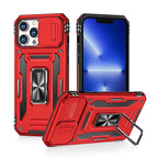 Military-Grade Shockproof Phone Case with Sliding Camera Shield & 360° Ring Stand