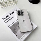 High-grade Fine Hole Electroplated Denim Pattern iPhone Case