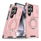 Shockproof Magnetic Samsung Case with Camera Cover & Kickstand