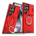 Shockproof Magnetic Samsung Case with Camera Cover & Kickstand