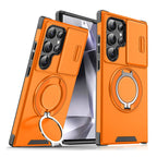 Shockproof Magnetic Samsung Case with Camera Cover & Kickstand