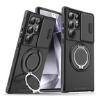 Shockproof Magnetic Samsung Case with Camera Cover & Kickstand