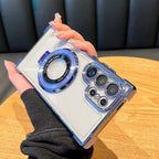 Translucent Magnetic Phone Cases with Stand and Corner Cushions for Galaxy Series