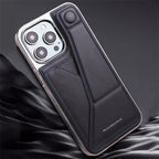 Full-cover Artificial Leather Case with Wristband Stand & Card Slot Suitable for iPhone Series
